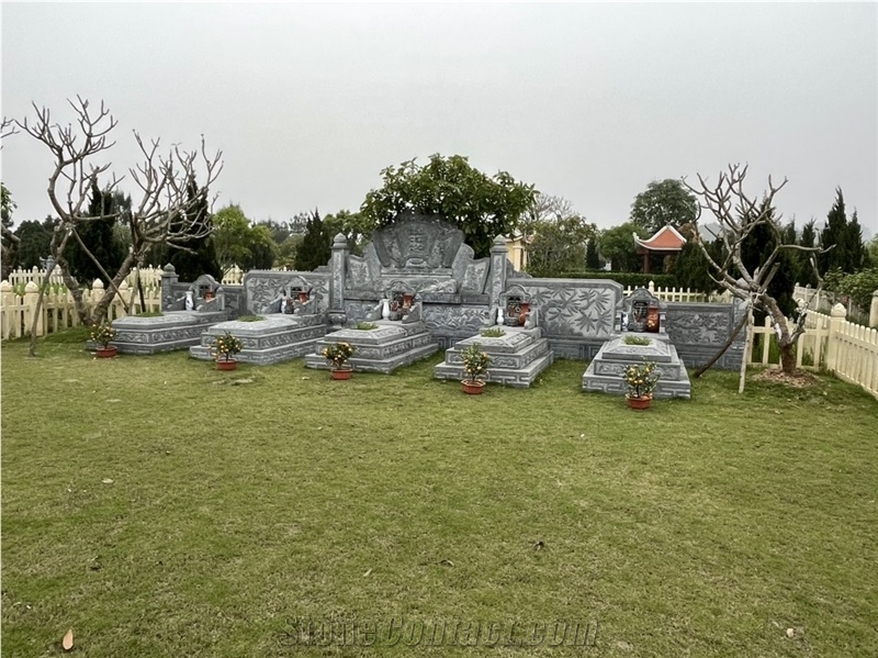 Ninh Binh beautiful stone Asian mausoleum
