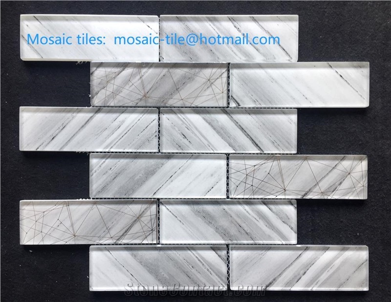 glass and stone mosaic tiles