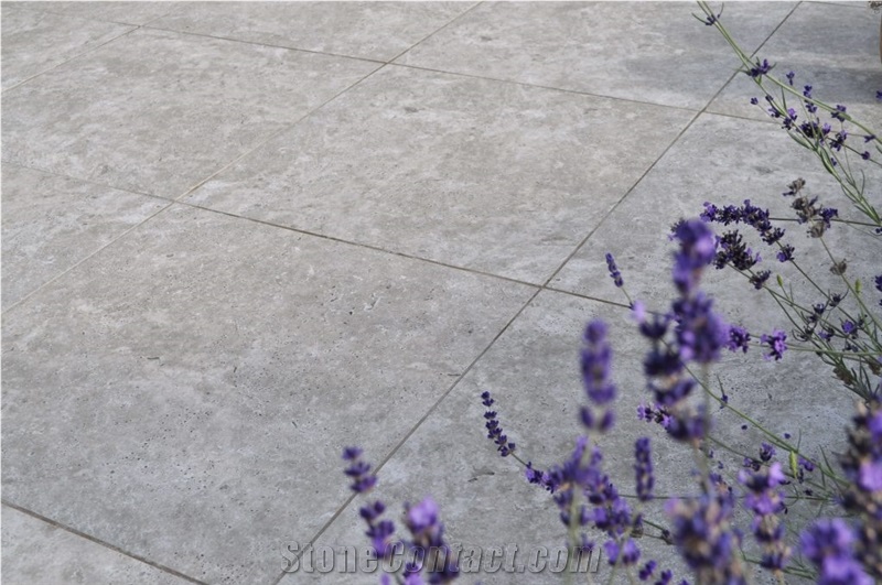 Duracer Travertine Silver Ceramic Patio Pattern