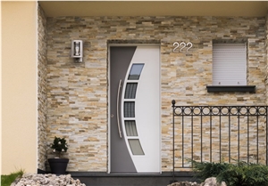 Rust Golden Slate Wall Cladding Panels facade