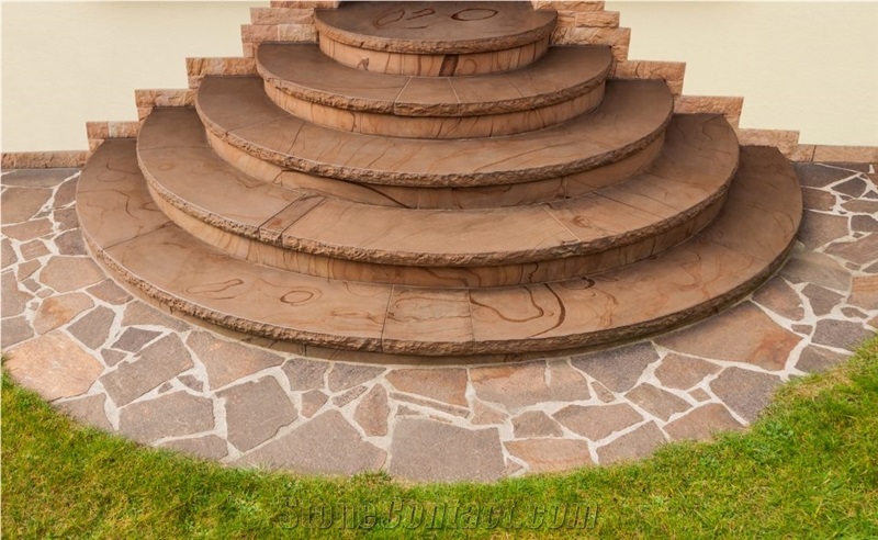 Sandstone Flagstone Garden Walkway, Terrace Paver
