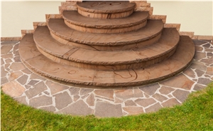 Sandstone Flagstone Garden Walkway, Terrace Paver