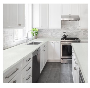 VQ1003 - Pure White Quartz Stone Kitchen Tops
