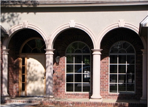 Cast Stone Arched Entry Columns