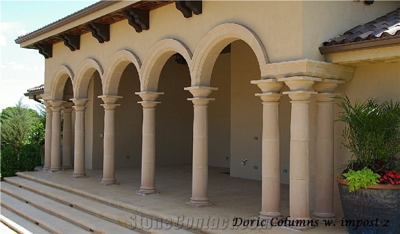 Cast Stone Doric Columns W Impost
