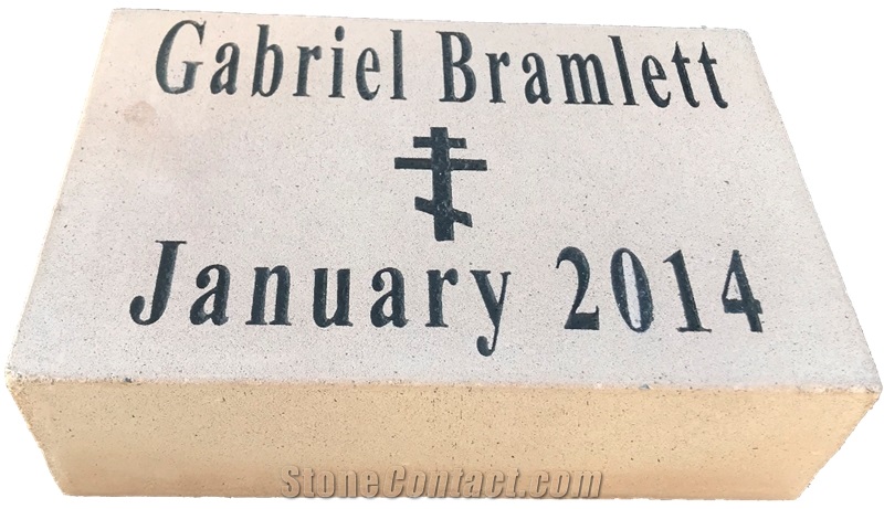 Cast Stone Grave Markers, Slanted Markers
