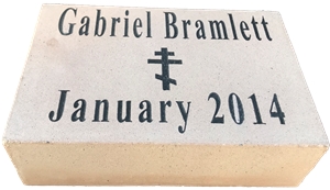 Cast Stone Grave Markers, Slanted Markers