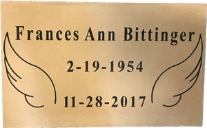 Cast Stone Grave Markers, Slanted Markers