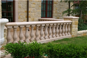 Cast Stone Round Balustrade at Back Porch