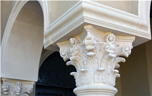 Cast Stone Tapered Corinthian Columns