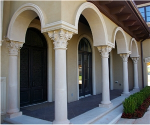 Cast Stone Tapered Corinthian Columns