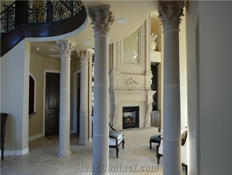 Cast Stone Tapered Corinthian Columns