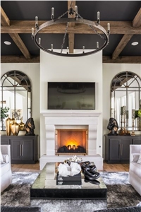 Fireplace mantel by Renaissance Cast Stone