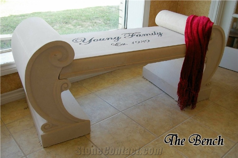 Renaissance Cast Stone Memorial Bench