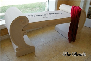 Renaissance Cast Stone Memorial Bench
