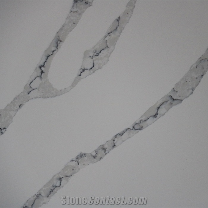 Hot sale Vietnam calacatta white quartz slab 
