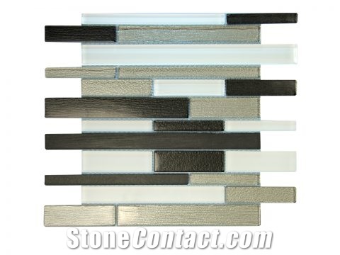 Agata Shell Mix, Agata Circle Glass Mosaic Tiles