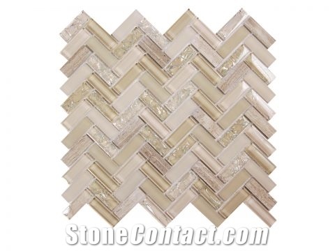 Agata Shell Mix, Agata Circle Glass Mosaic Tiles