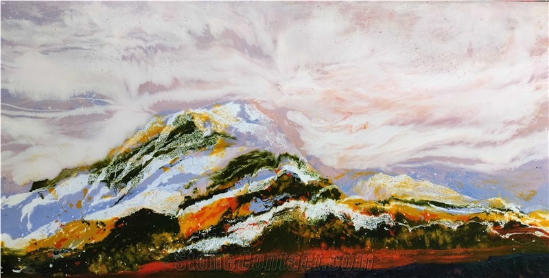 Spring Mountain - Artificial Marble (Stone Powder) Painting