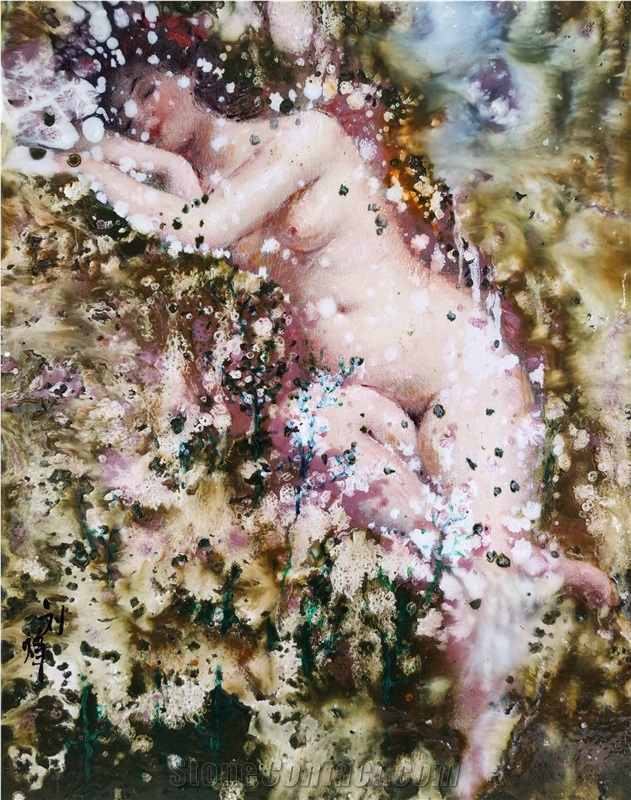 Spring Shower - Stone Powder (Artificial Marble) Painting