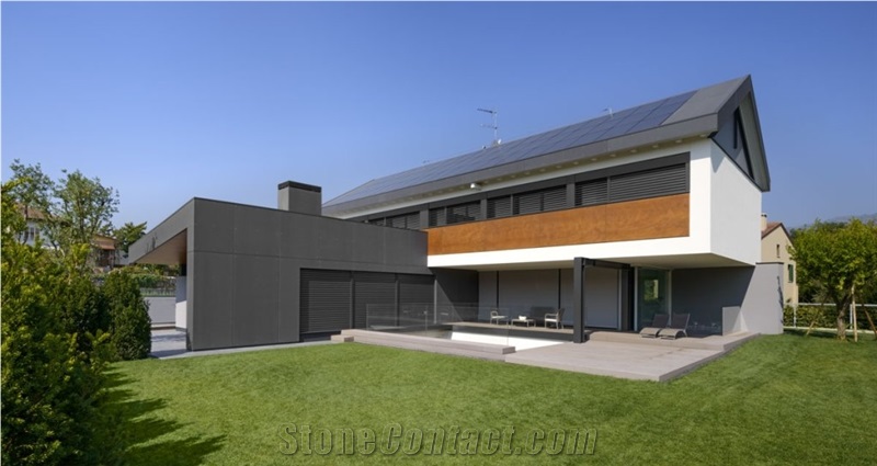 Lapitec Nero Antracite Sintered Stone Exterior Wall Panels