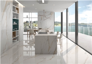 Atlantis Gold Sintered Stone Kitchen Island Top, Countertops