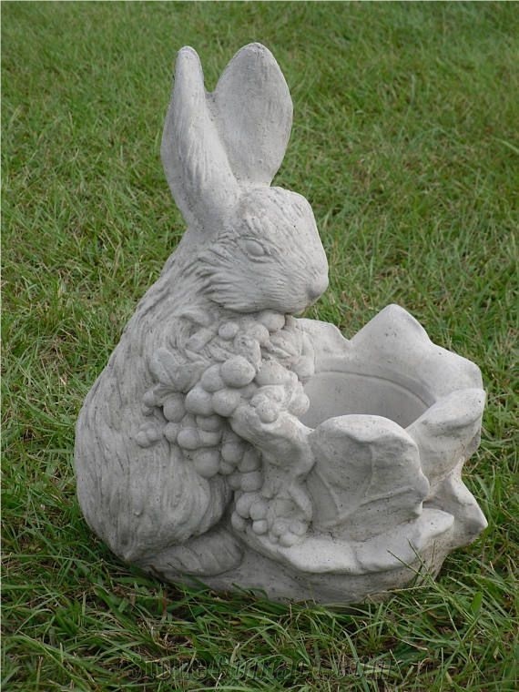 Exterior Planter  Flower Yellow Granite Stone Flower Vases 