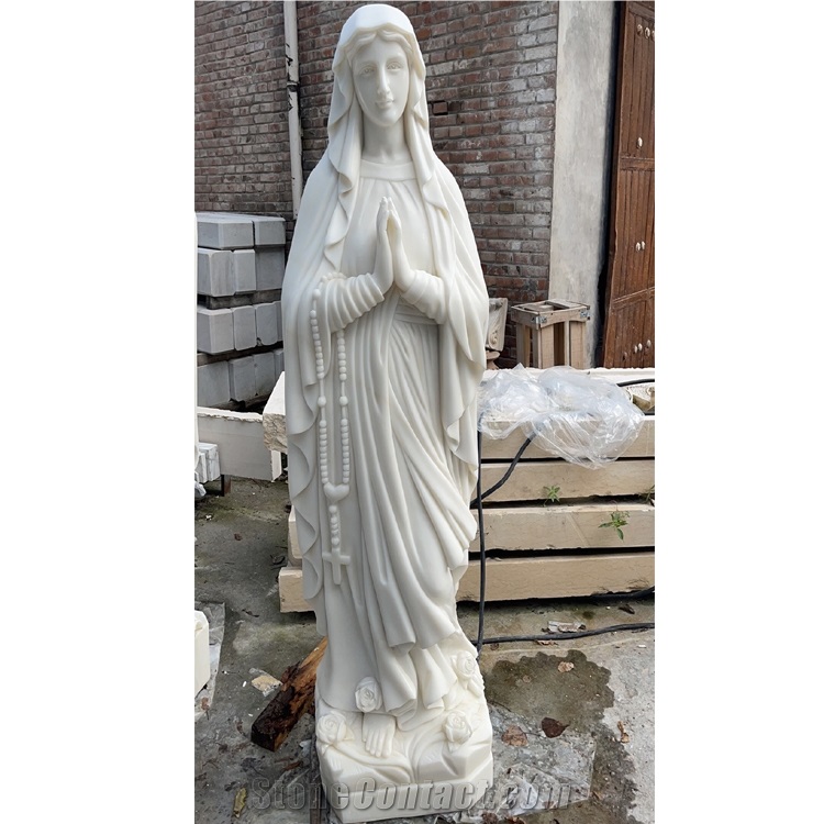 High Quality  White Marble Virgin mary statue,Jesud Statue