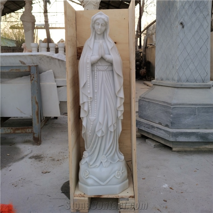 High Quality  White Marble Virgin mary statue,Jesud Statue