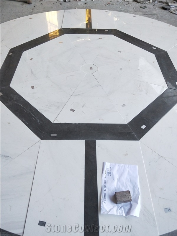 Hotel Or Villa Use Modern Marble Medallion Waterjet Tiles