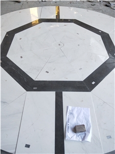 Hotel Or Villa Use Modern Marble Medallion Waterjet Tiles