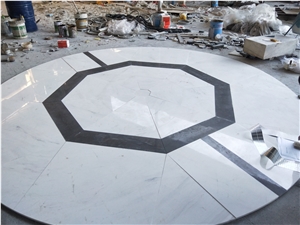 Hotel Or Villa Use Modern Marble Medallion Waterjet Tiles