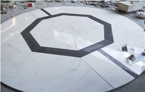 Hotel Or Villa Use Modern Marble Medallion Waterjet Tiles