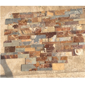  Multicolor  Rusty Slate Culture Stone Veneer Wall Stone 
