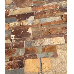  Multicolor  Rusty Slate Culture Stone Veneer Wall Stone 