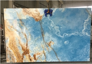 Natural Blue Stone Onyx,Blue Onyx slabs
