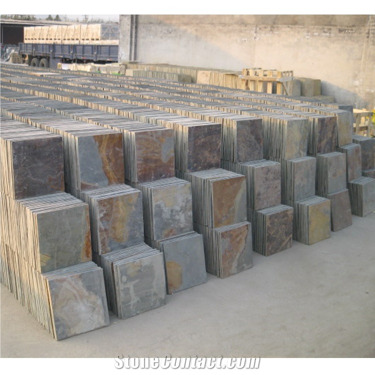 Natural Rusty Slate Tile, Slate Floor Tiles 
