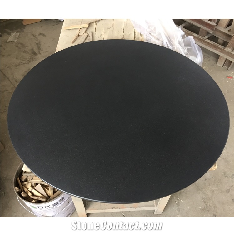 Natural Stone  Black Granite Round Table Top 
