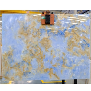 Polished  Blue Onyx  Wall Tile Book Onyx Match Luxury Stone