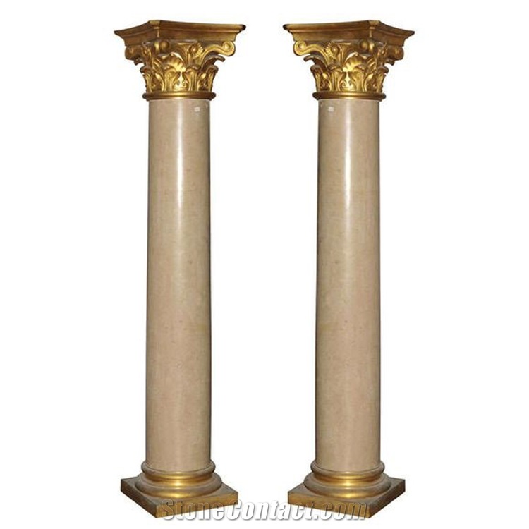 Roman Column  Stone Pillar carved marble on factory sale 