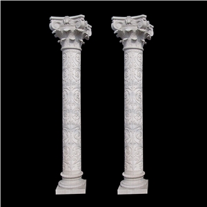 Roman Column  Stone Pillar carved marble on factory sale 