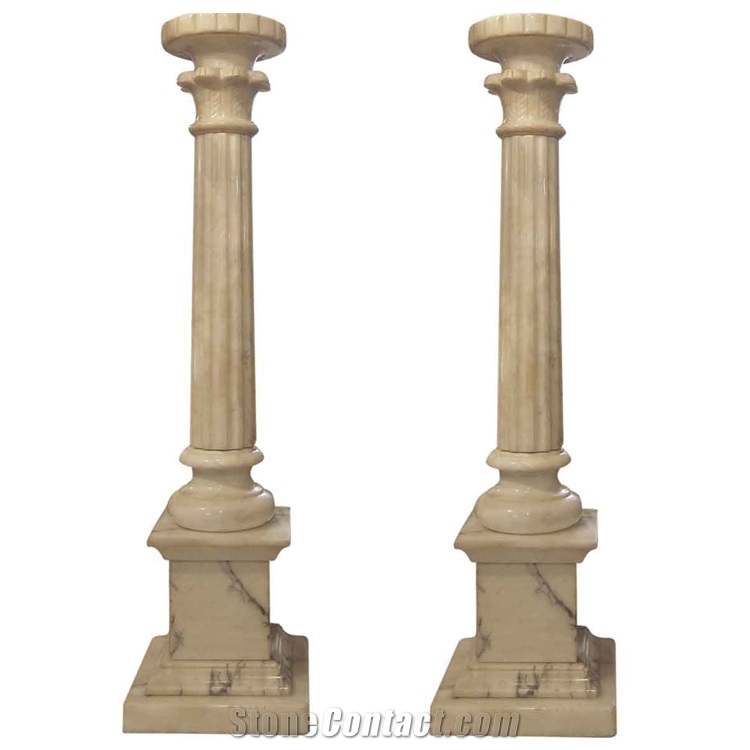 Roman Column  Stone Pillar carved marble on factory sale 