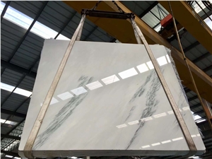 China Shangri White Marble Slab Hotel Bathroom Tile Pattern