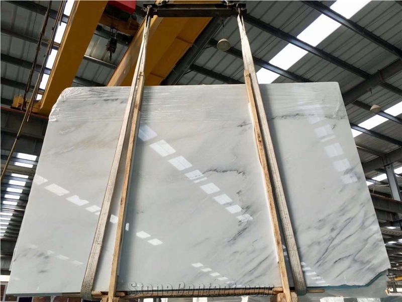 China Shangri White Marble Slab Hotel Bathroom Tile Pattern