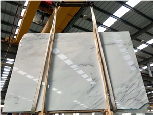 China Shangri White Marble Slab Hotel Bathroom Tile Pattern