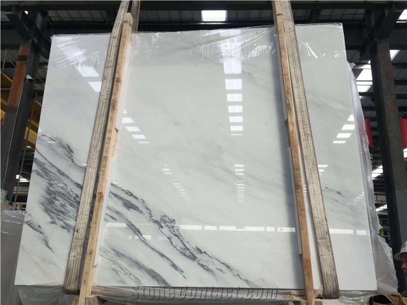 China Shangri White Marble Slab Hotel Bathroom Tile Pattern