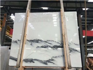 China Shangri White Marble Slab Hotel Bathroom Tile Pattern