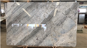 Florence Grey Statuario Marble Slab For Hotel Project