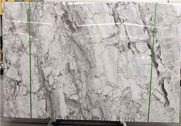 Florence Grey Statuario Marble Slab For Hotel Project