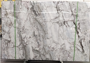 Florence Grey Statuario Marble Slab For Hotel Project